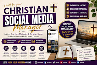 be your christian social media manager and content creator