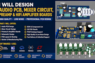 design audio pcb, hifi amplifier, mixer and preamp circuit board layouts