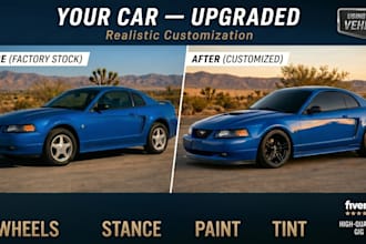create realistic custom car, truck, and motorcycle renderings from your photo
