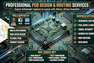 do schematic capture and pcb routing in altium kicad easyeda