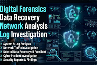 do digital forensics data recovery network and log analysis