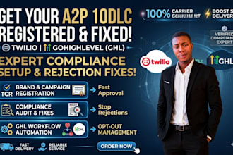 setup a2p 10dlc registration, twilio sms and gohighlevel a2p compliance expert