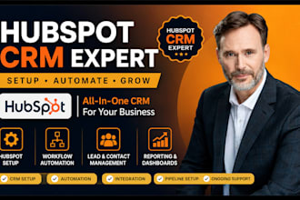 be your hubspot CRM expert setup hubspot CRM, automation, workflows and pipeline