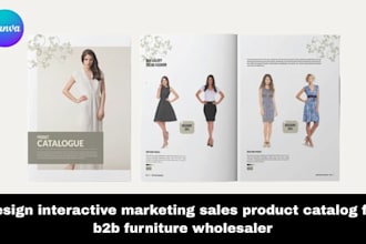 design interactive marketing sales product catalog for b2b furniture wholesaler