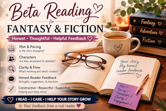 beta read your fantasy or fiction manuscript