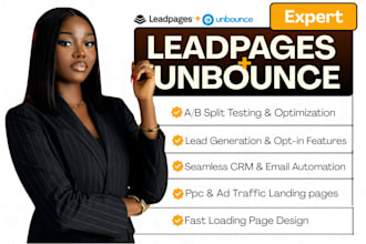 design high converting unbounce and leadpages landing pages