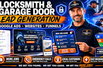 get you more locksmith and garage door repair leads with google ads and  funnels
