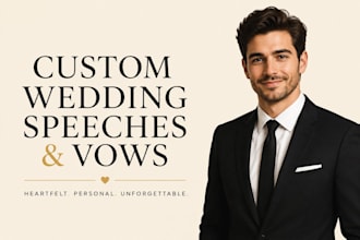 write custom wedding speeches and heartfelt wedding vows