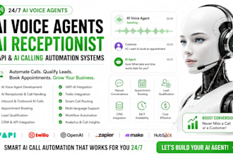 build ai voice agent, ai receptionist, vapi and ai calling automation system