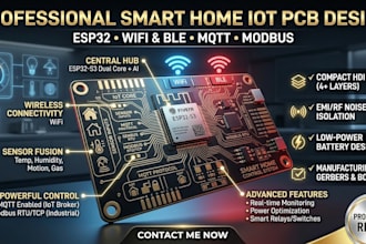 smart home iot pcb with wifi ble sensors and embedded firmware esp32 mqtt modbus