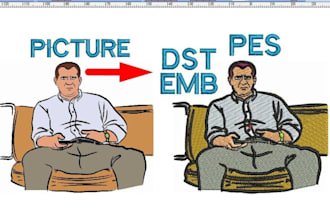 do embroidery digitizing in 1 hour, emb, pst, emb files