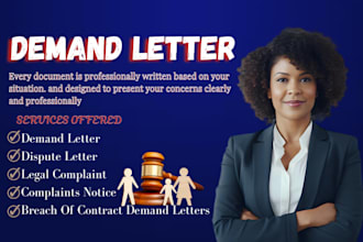 draft legal demand letter for payment dispute contract and legal compliant