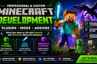 develop custom minecraft java plugins mods and bedrock addons