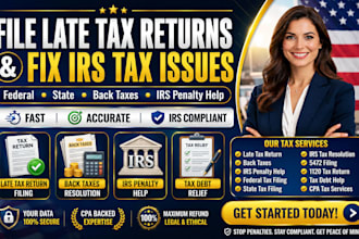 file late tax returns, back taxes, irs penalties, federal and state tax filing