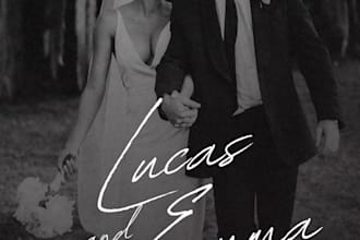 create an elegant wedding information card