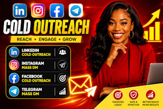 cold linkedin outreach instagram mass dm facebook cold outreach telegram mass dm
