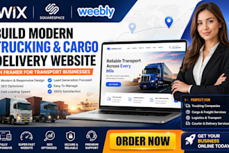 build trucking and cargo delivery in framer transport business website