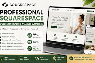 build squarespace website for functional medicine and integrative health