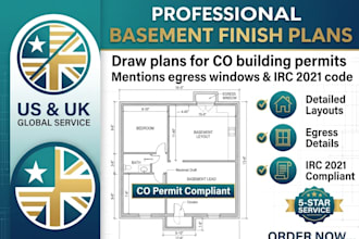 basement finish plans co permit irc 2021 egress window cad