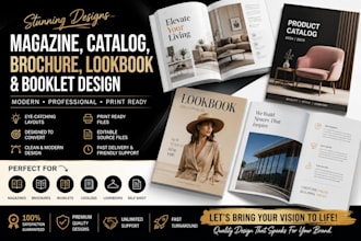 design modern magazine, brochure, catalog, and lookbook layouts
