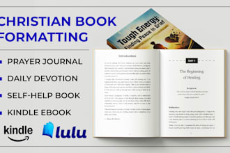 do christian book formatting, daily devotion prayer journal, self help book