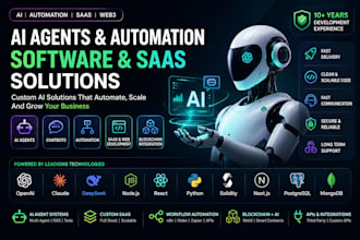 build custom ai agents, ai automation, chatbots, workflows, saas and ai solution