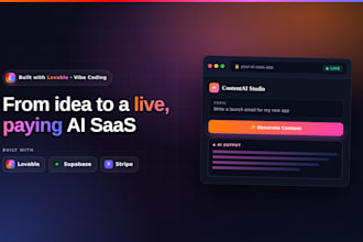 create a lovable ai saas mvp with vibe coding
