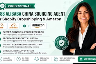 be your 1688 alibaba china sourcing agent for shopify dropshipping and amazon