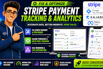 fix stripe payment GTM kajabi purchase meta pixel tracking ga4 webhook capi