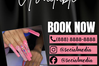 design trendy canva templates for nail techs