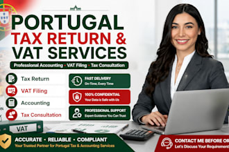 handle your portugal tax return, accounting, vat and tax consultation