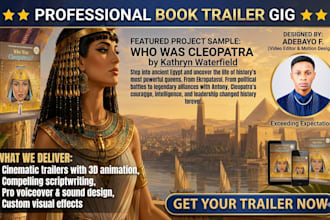 create a cinematic book trailer video for amazon KDP and book promotion