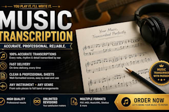transcribe any song into piano sheet music, chords, or midi