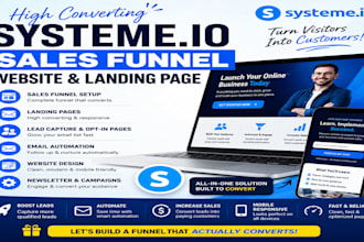build systeme io sales funnel, systeme io website,  systeme io landing page