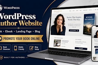 build or rebuild wordpress author website ebook blog book landing page
