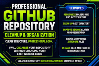 clean and organize your messy github repo into a professional structure