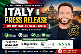 write and distribute your italy press release to top italian news sites