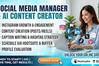 be your expert social media manager and ai content creator