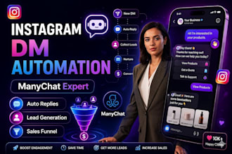 setup instagram dm automation and manychat chatbot for leads and sales