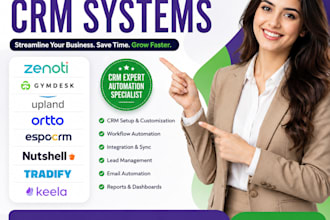 setup zenoti gymdesk upland ortto espo nutshell tradify keela crm automation