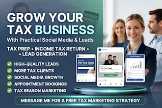 grow your income tax return tax prep social media to get more leads