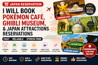 secure japan attraction tickets and anime cafe reservations disney planning
