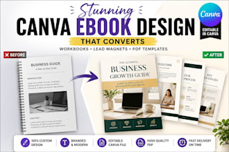 design canva ebook design canva workbook canva ebook, lead magnet pdf ebook