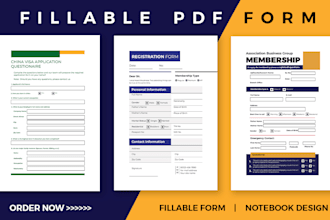 do digital fillable form, workbook worksheet planner, canva notebook design