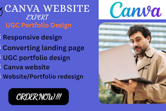 canva website ugc portfolio design canva landing page media kit epk canva