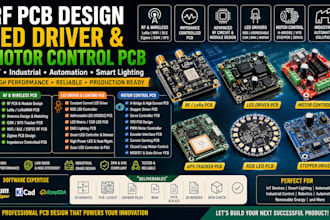 design rf pcb, led driver, motor control pcb, industrial and automation system