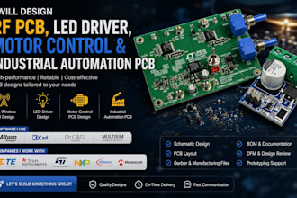 design rf pcb, led driver, motor control and industrial automation pcb