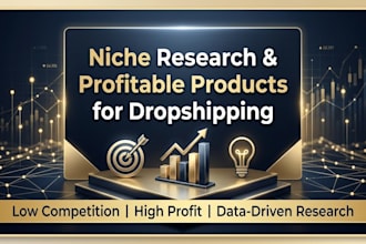 do niche research, find profitable products for dropshipping