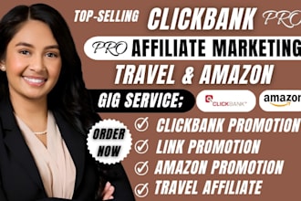 promote clickbank and amazon affiliate marketing sales funnel, travel affiliate