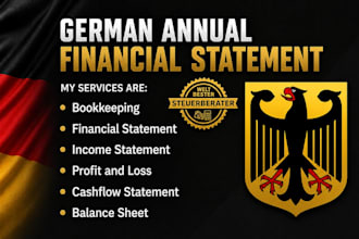 prepare annual financial statements and bookkeeping for german companies and eur